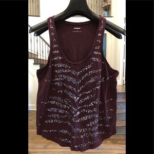 EUC Express Glitter Tank Sz. L